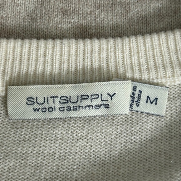 Suitsupply Mens Cashmere Wool Colorblock Crew Sweater Size Medium - Picture 5 of 9